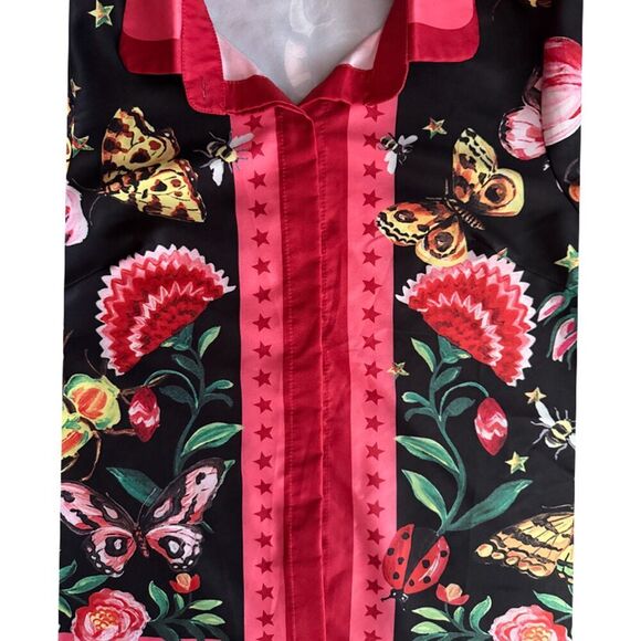 Xingchenk Aiyi Long Sleeve Floral Butterfly's Lady Bug Bees Snake Top Size M - Picture 13 of 15